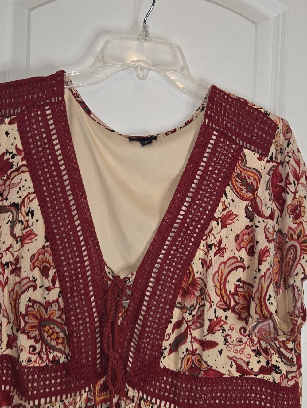 Torrid Red Paisley Boho Skater Dress - Picture 5 of 13